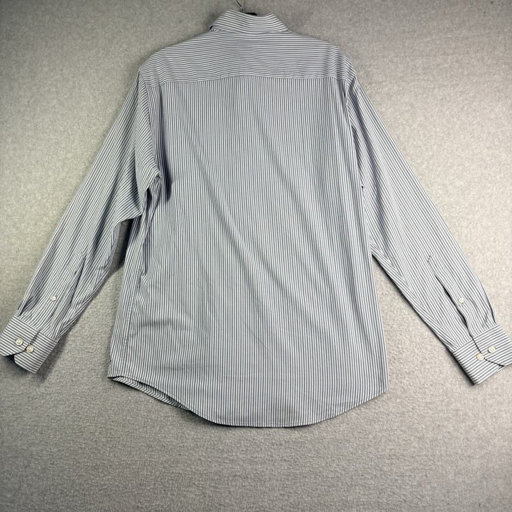 Peter Millar Crown Crafted Shirt Men's M Button Up Long Sleeve Blue Striped - Picture 3 of 12